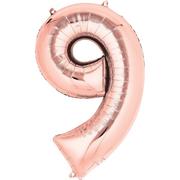 34in Rose Gold Number Balloon (9)